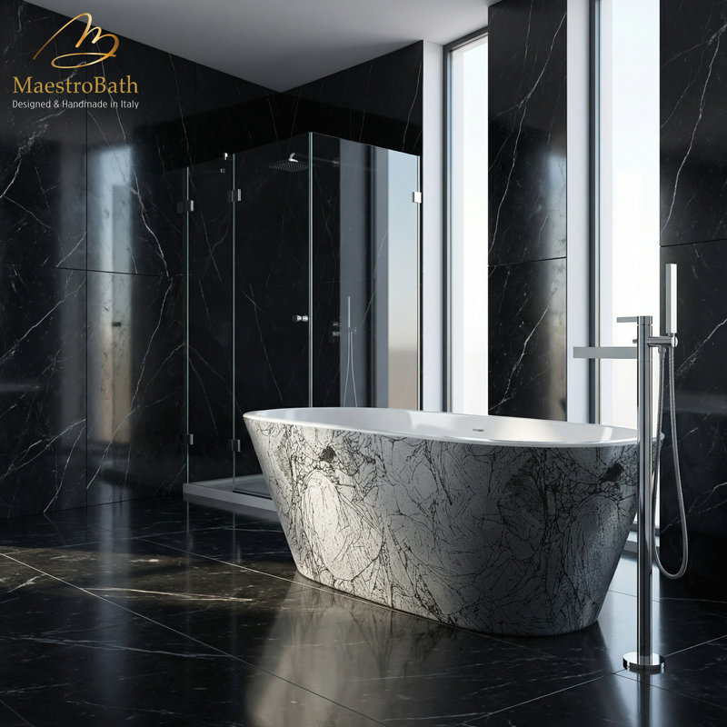 Sophia 67.7'' L Freestanding Soaking Bathtub