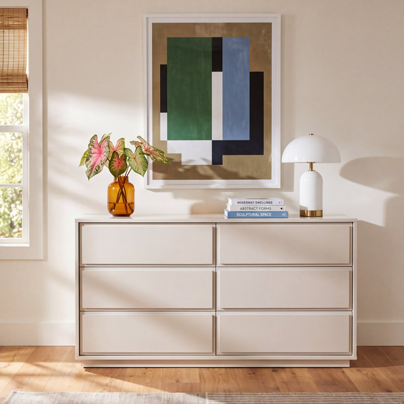 Carson 6-Drawer Sideboard, Gray