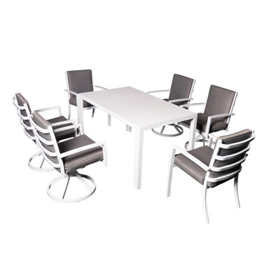 Ensemble de salle à manger de restaurant rectangulaire pour 6 personnes L 57,09 po Edd