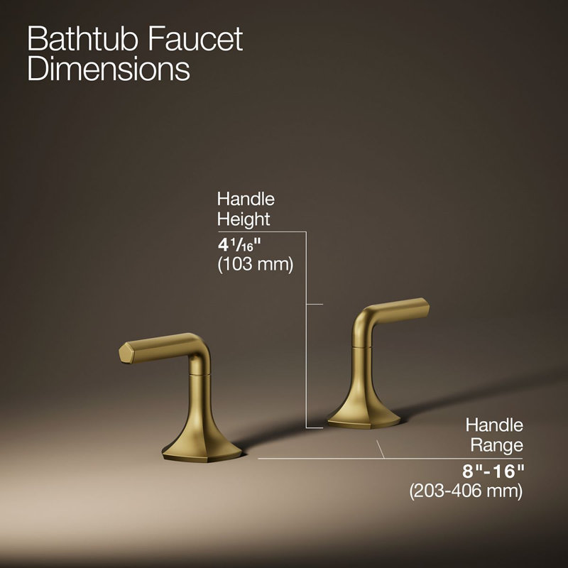 Occasion 2.58" W x 4.06" H Bathroom Faucet Handle, Gold