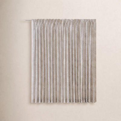 Alston Semi-Sheer Floral Wildflower Pinch Pleat Double Wide Patio Panel with Back-tabs