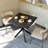 Rustic Square Side Table, X-Frame Metal Legs With Wood Grain Tabletop, Industrial Accent End Table For Living Room, Bedroom & Home Office, Balck, 31.5 X 31.5 X 29.5 Inches-1988903654