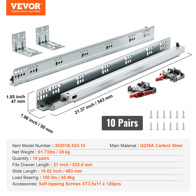 1.96'' Metal Drawer Slide