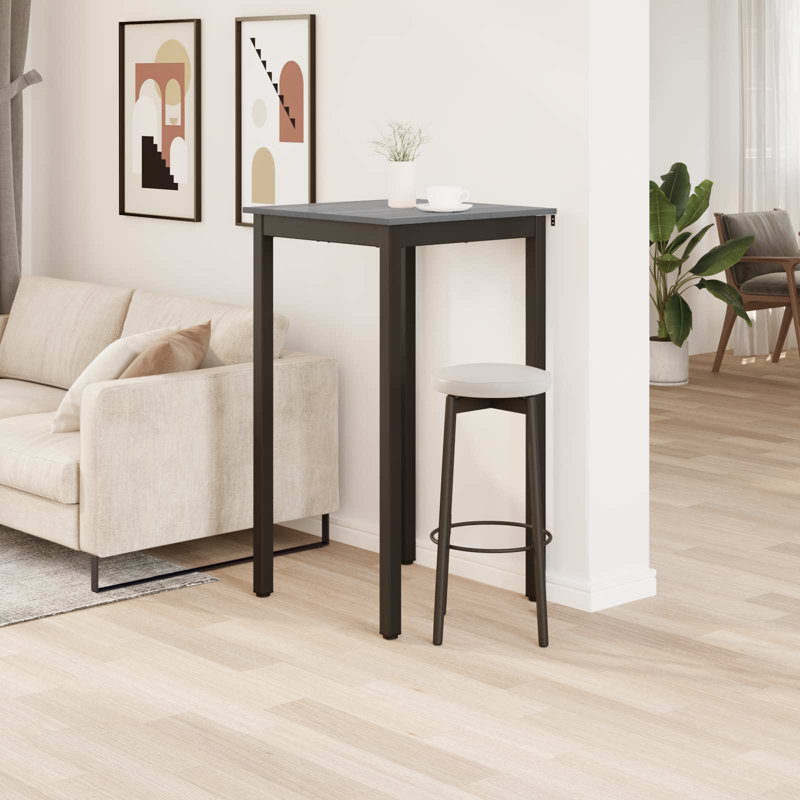 Standing Bar Table Engineered Wood, 105cmH x 60cmL x 60cmW, Grey
