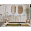 Meuble-lavabo double 84 po avec comptoir en quartz Chicago