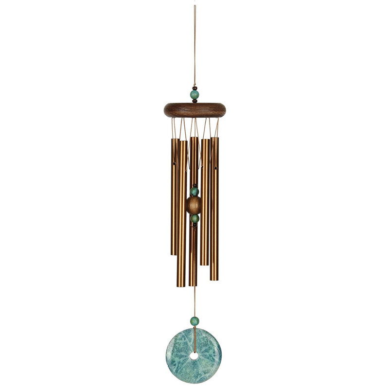 Petite Bronze and Turquoise Faux Turquoise Wind Chime