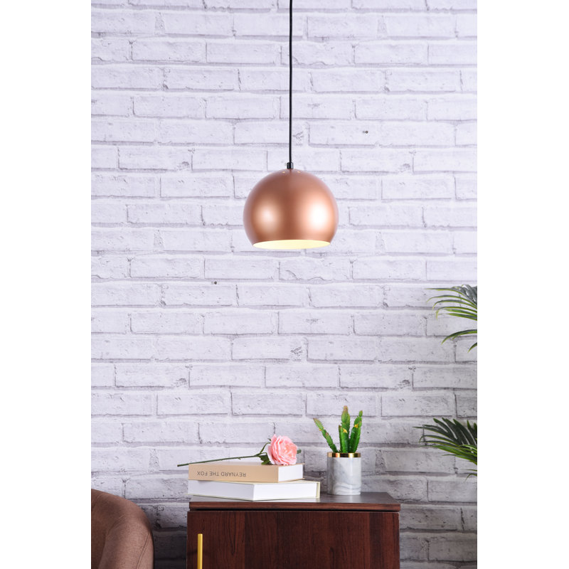 Albertville 1 - Light Single Pendant, 6.8" H x 8" W x 8" D, Honey Gold