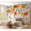 Papier peint floral - Fleur abstraite orange-194818023