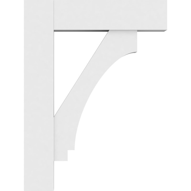 Support standard en uréthane Signature Imperial avec extrémités en bloc, brun clair apprêté, H 32 po x l 5 po x P 24 po