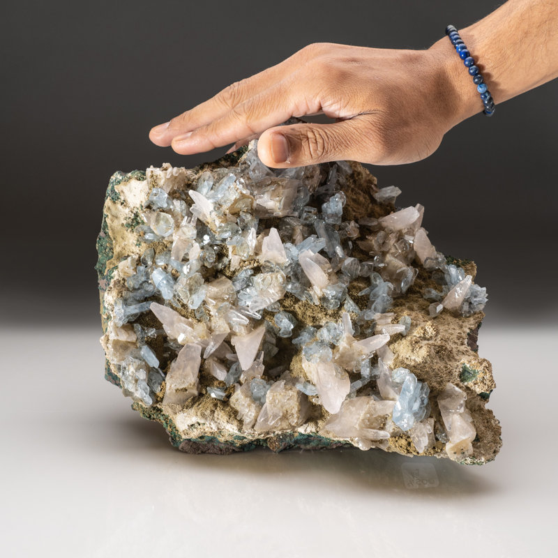 Genuine Barite with Calcite Cluster