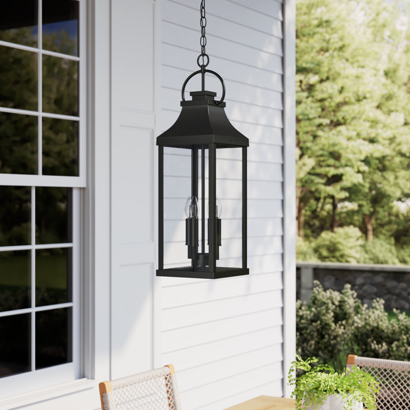 Caden 4 - Light Outdoor Hanging Lantern, Black