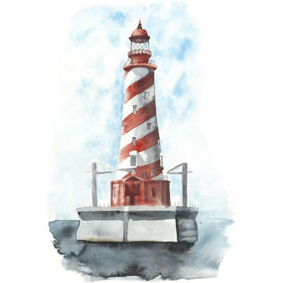 " Watercolor Lighthouse IV " by Naomi McCavitt Painting Print