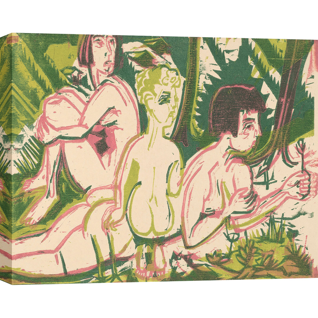 Frauenakt mit Kind im Wald von Ernst Ludwig Kirchner