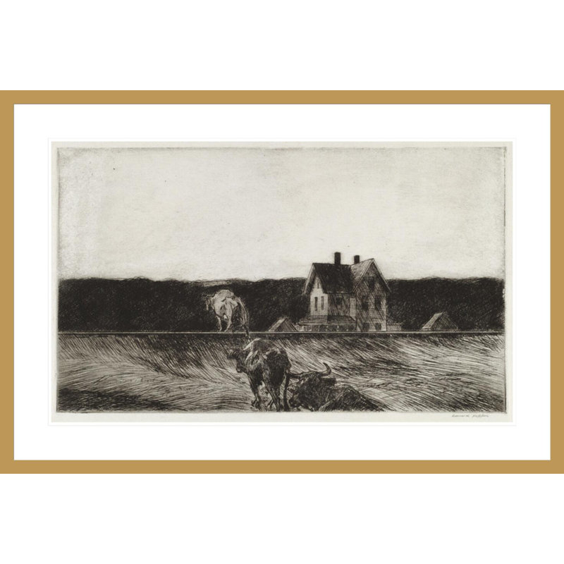 Paysage américain par Edward Hopper - Impression numérique sur toile, 28.23" H x 41.5" W