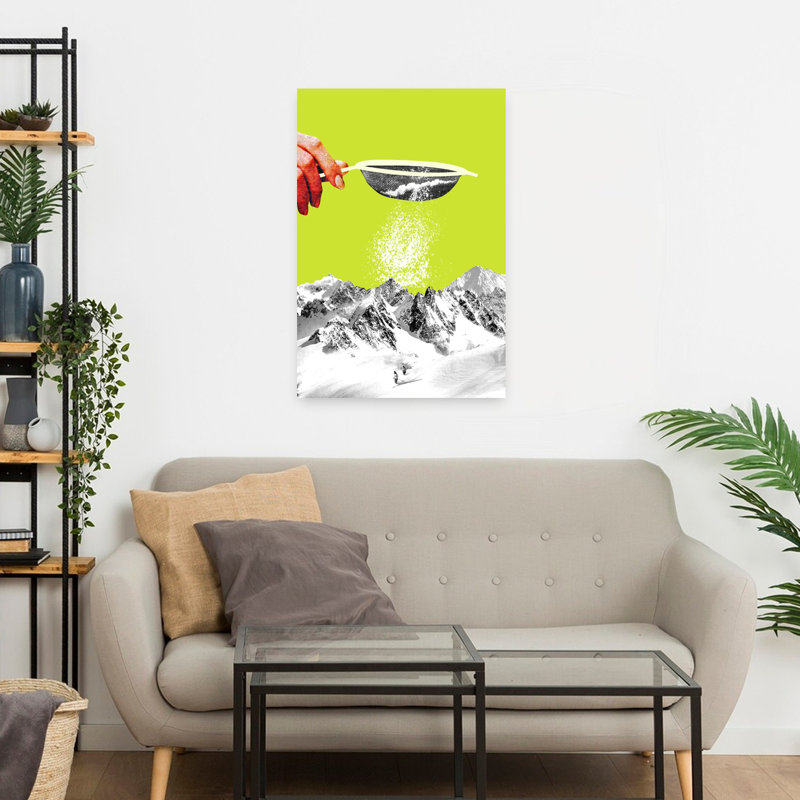 Art contemporain contemporain rétro surréel, H 24 po x l 16 po