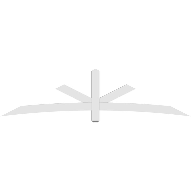 Support de pignon Alberta Alberta, H 24 po x l 96 po (pas: 6/12), P 2 po x F 4 po, PVC