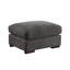 Canapé modulaire avec 2 repose-pieds gris foncé - housse en lin, matériau relaxant, luxe