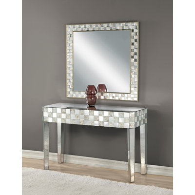 Console Table, Mirrored & Mother of Pearl