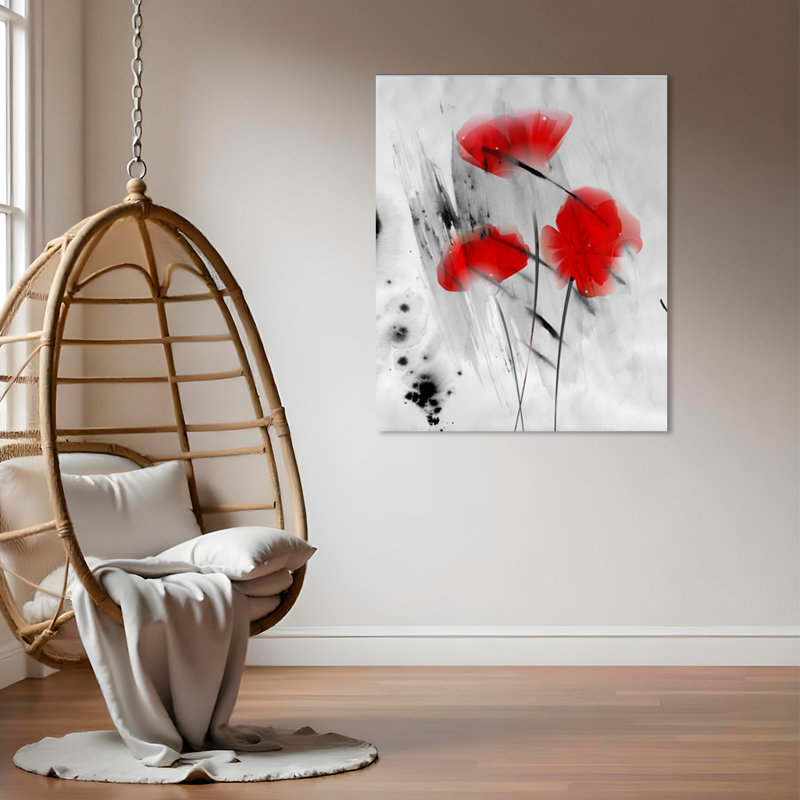 " Painted Petals III " by Tristan Scott, Black Framed Textured Wall Art, 14" H x 10" W