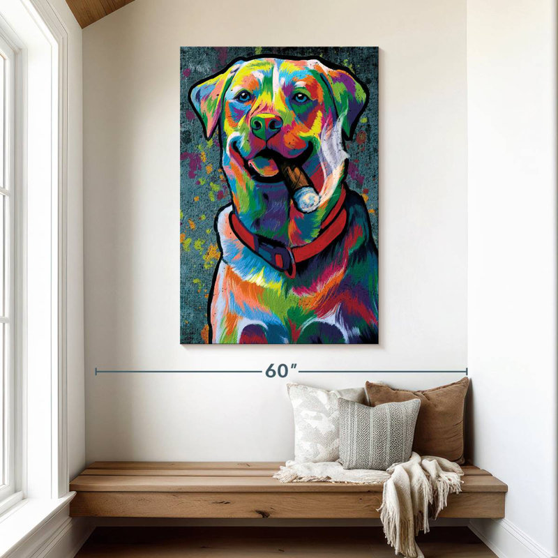 Brampt Acrylic Abstract Dog, 48" H x 32" W
