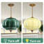 Suspension vintage en verre en forme de citrouille, plafonnier à intensité variable 3 couleurs avec ampoule DEL à culot E26-1690405521-1690405520-1690405524
