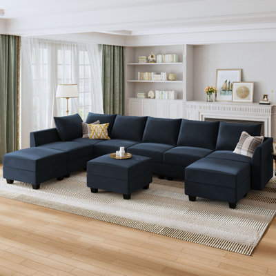 Tremee U-shaped Modular Sectional Sofa with Chaise