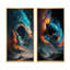 «Futuristic Landscape In Space I», 2 pièces sur toile-32423791-32423779