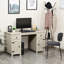 Bureau d'ordinateur de ferme avec rangement, bureau à domicile avec 2 tiroirs et 2 armoires