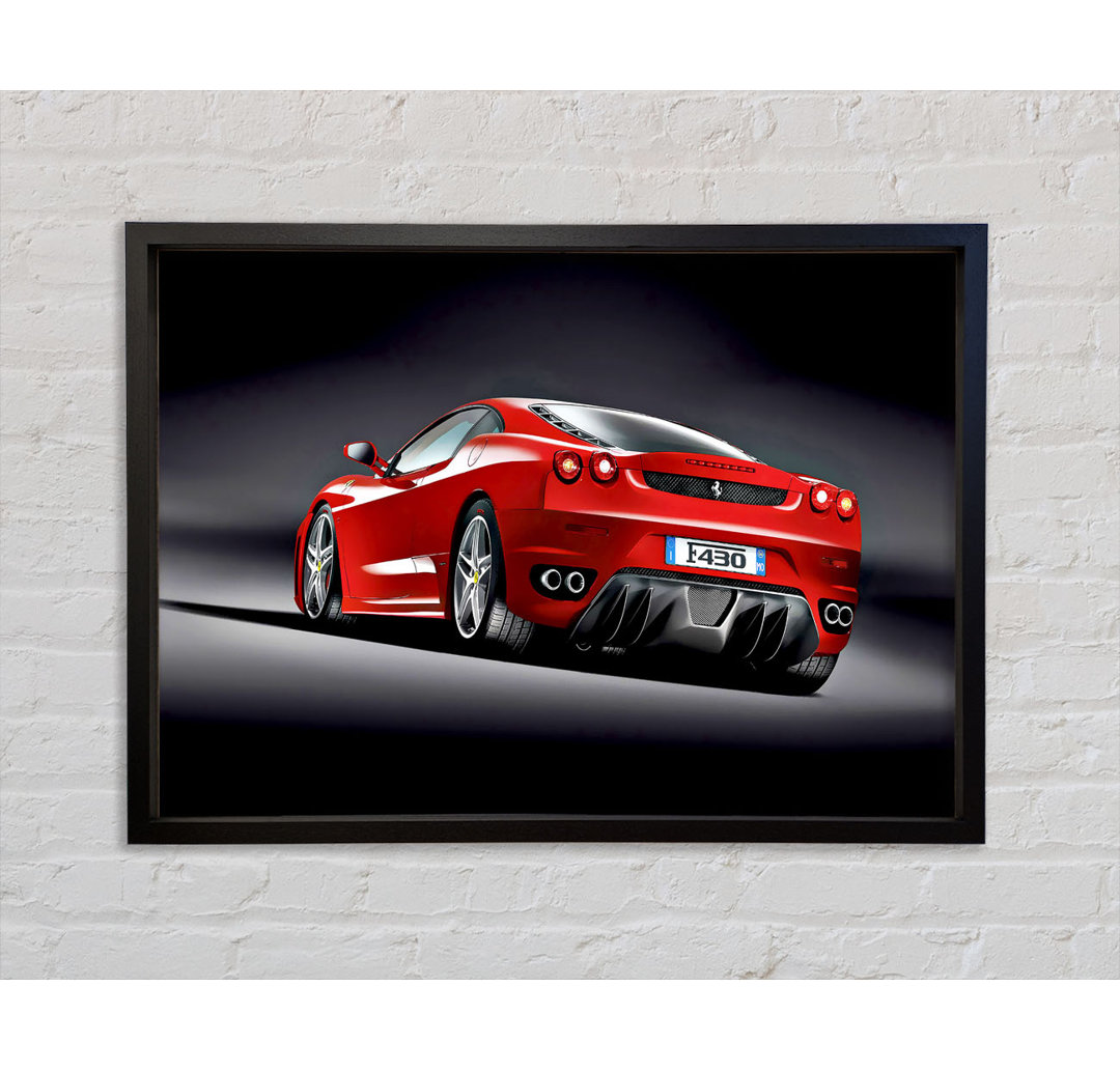 Ferrari F430 Rückansicht - Einzelner Bilderrahmen Kunstdrucke auf Leinwand