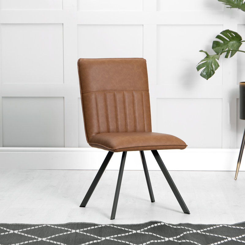 Manton Dining Chair Tan PU 