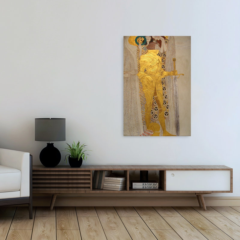 «Knight Détail from The Beethoven Frieze 1902», impression d'art mural classique contemporain, H 48 po x l 32 po