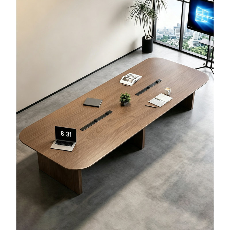 Table de réunion ovale moderne Modern, H 29,5 po x L 118,1 po x P 39,4 po