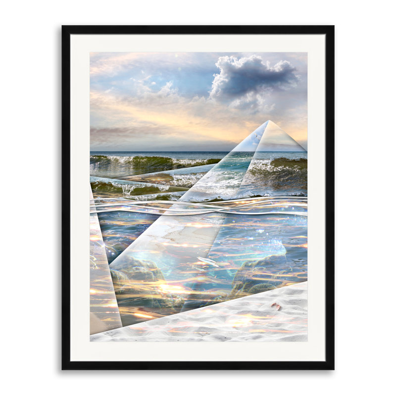 «When the change came» par Leslie Kell - impression, Papier avec cadre noir, H 31,25 po x l 25,25 po