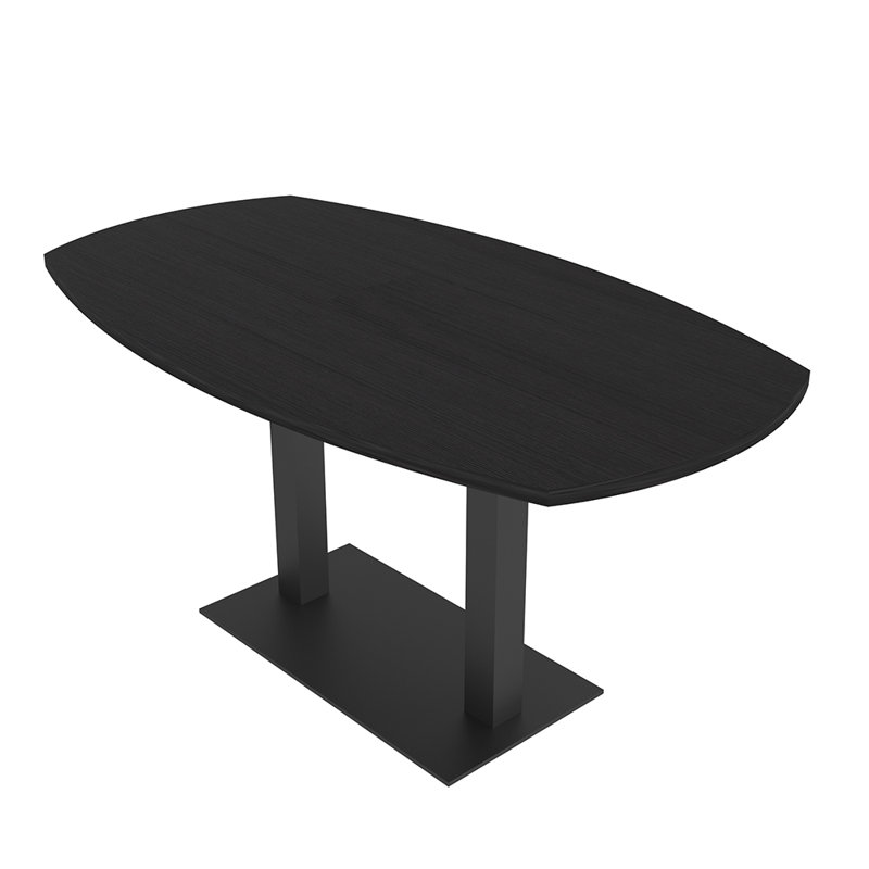 Table de conférence Arc Boat, Cyprès noir, Noir mat, L 72 po x l 36 po