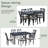 Deral 6 - Person Farmhouse Rectangular Solid Wood Dining Set, Gray/Black-1439732405-1431796533
