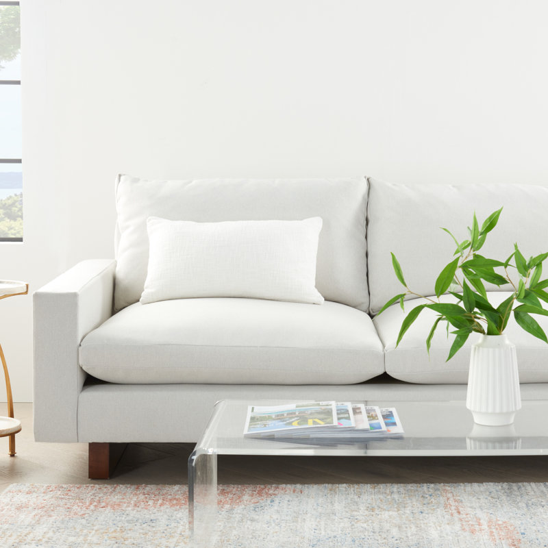 Housse et insert de coussin en coton Ruzmira, Blanc