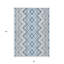 Tapis intérieur / extérieur lavable 8 pi x 10 pi bleu marine et bleu denim