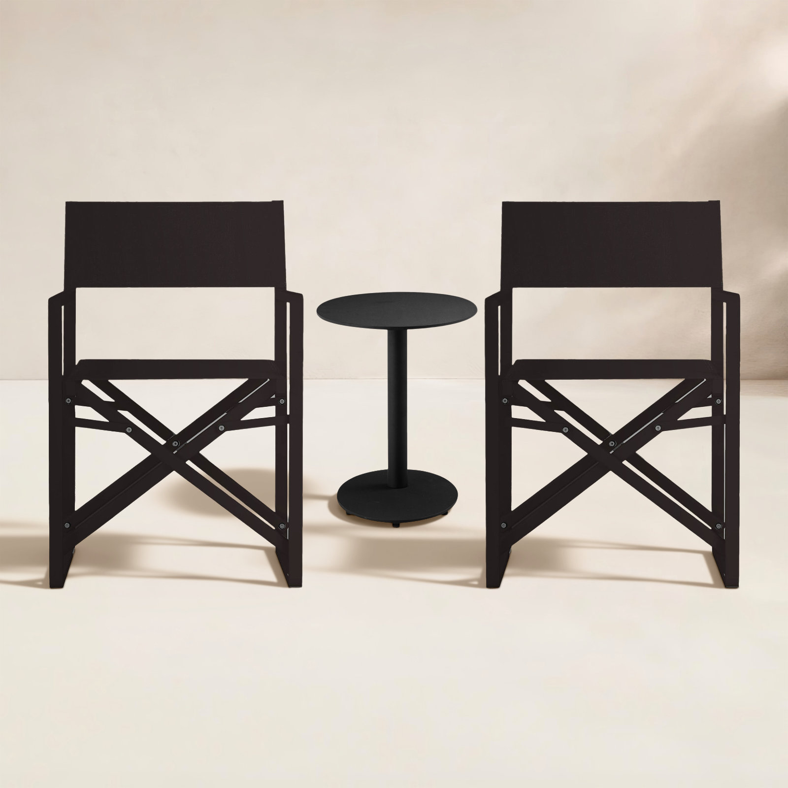 Sunset 15" Patio Bistro Set, Black