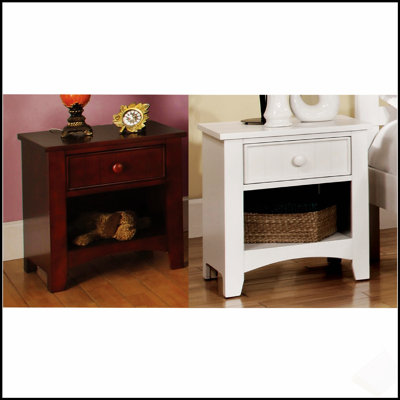 Table de chevet à un tiroir en bois avec plateau spacieux et tablette ouverte, parfaite pour les chambres d'enfants et le rangement supplémentaire