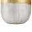 Malijah Metal Ombre Blue Decorative Jars with Brown Accents and Silver Ring Handles Set-935927492