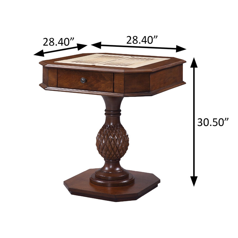 28.4" W GAME TABLE, CHERRY