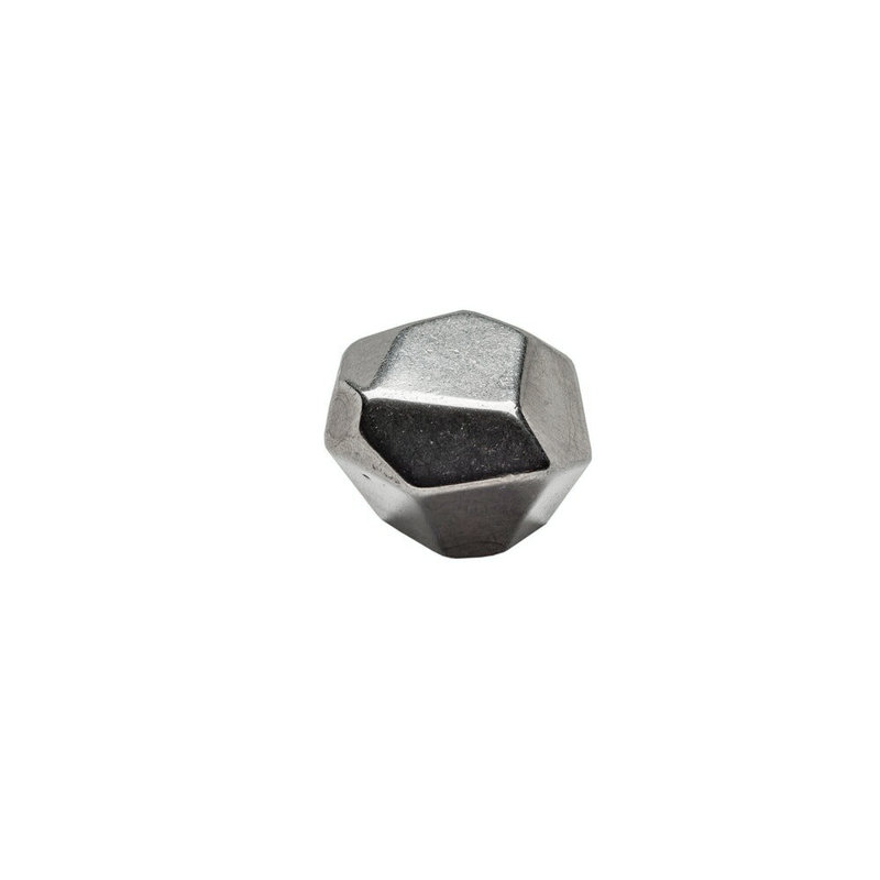 Ore Bronze Geometric Knob, White Bronze Dark