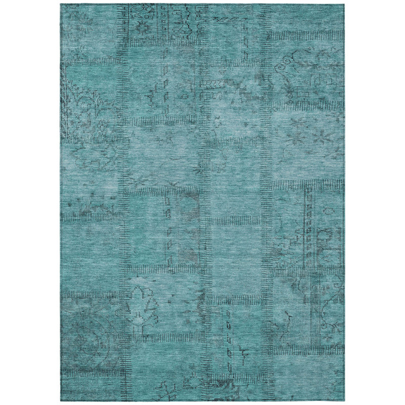 Preana Patchwork Indoor / Outdoor Rug, Rectangle 8' x 10'