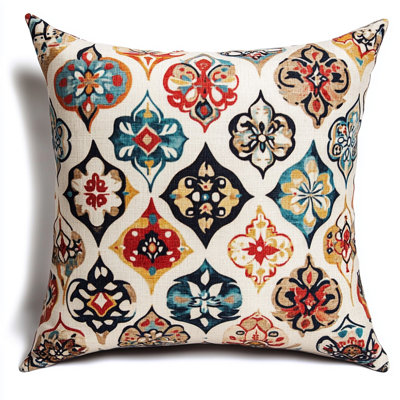 Exotic Retro Floral Pillow
