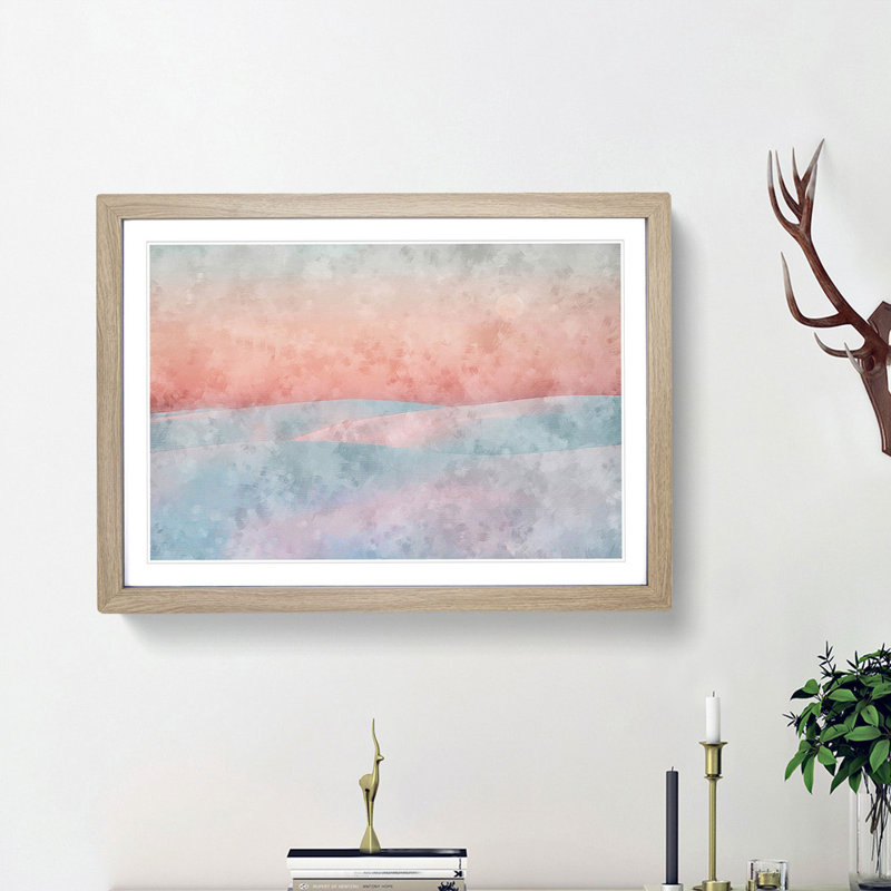Pink Desert - Framed Print, Oak Framed, 24cm H x 33cm W x 2cm D