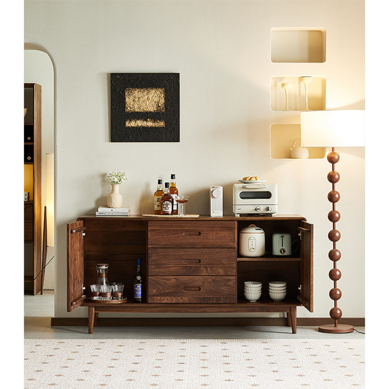 Table de buffet Simple Groove, Walnut