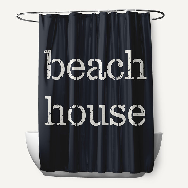 Rideau de douche simple, Bleu foncé