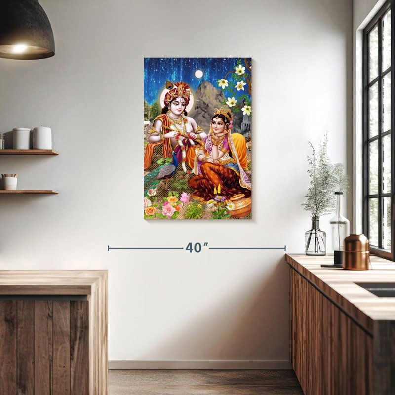 Adella Lovers Radha And Krishna, 36" H x 24" W