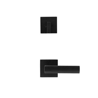 Handle With Lever And Deadbolt Reversible Entry Set