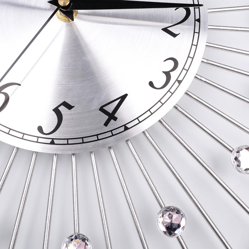 Benney Metal Wall Clock, Silver